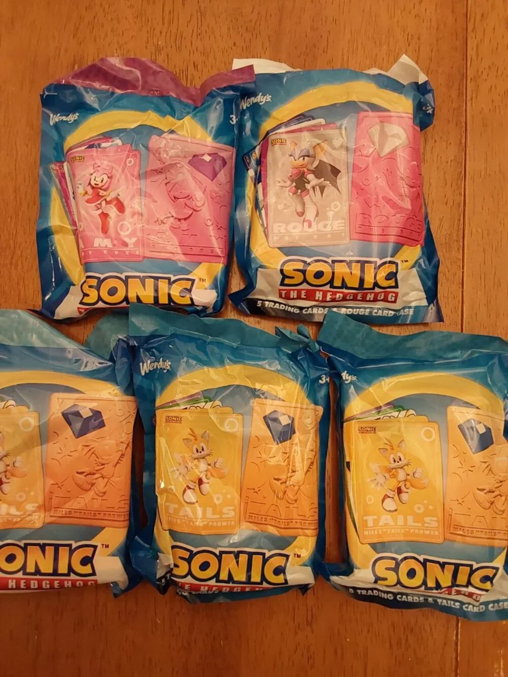WENDYS SONIC HEDGEHOG TRADING CARDS W CASE NEW wendy sonic